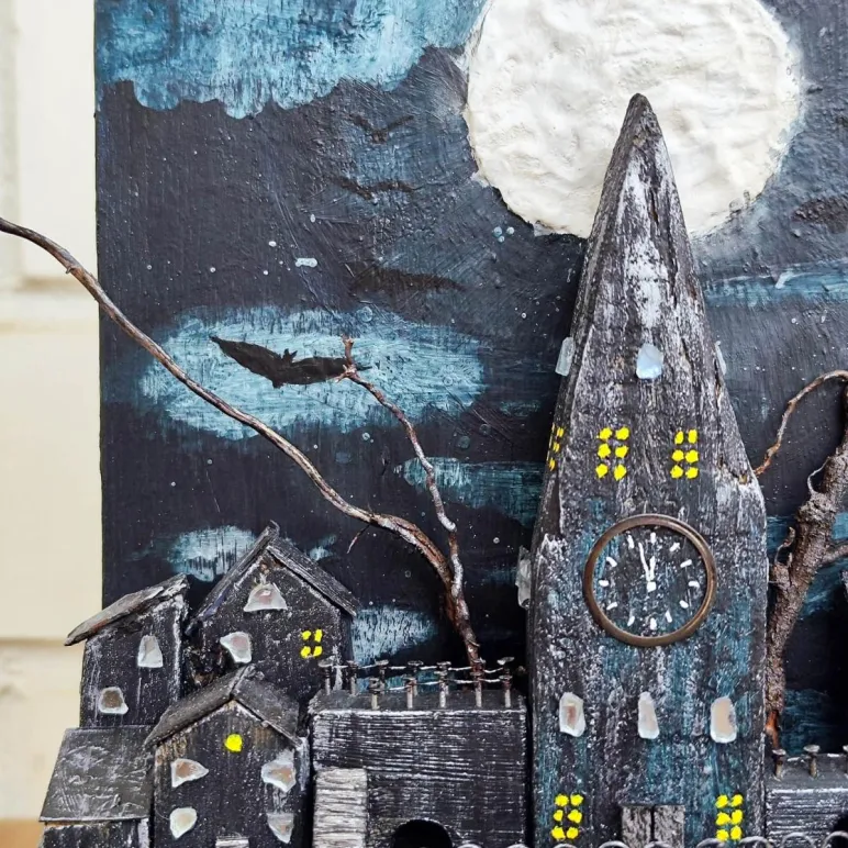 Винтажная вешалка-ключница "Хэллоуин"