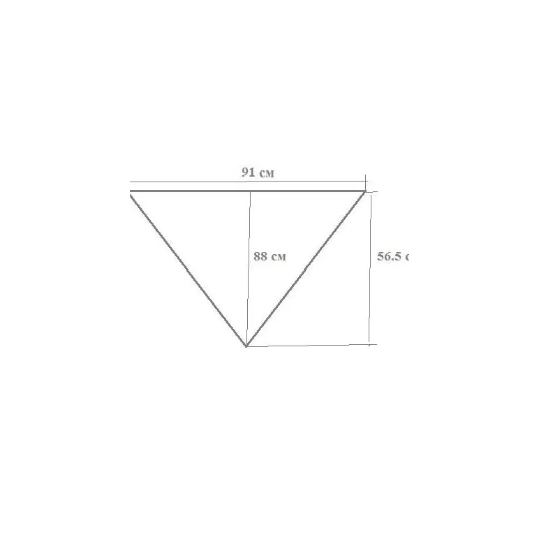 Шейный платок «Коса» ручная работа