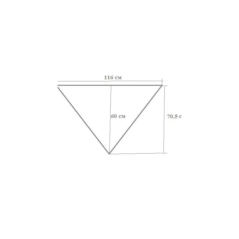 Шейный платок «Треугольники» ручная работа