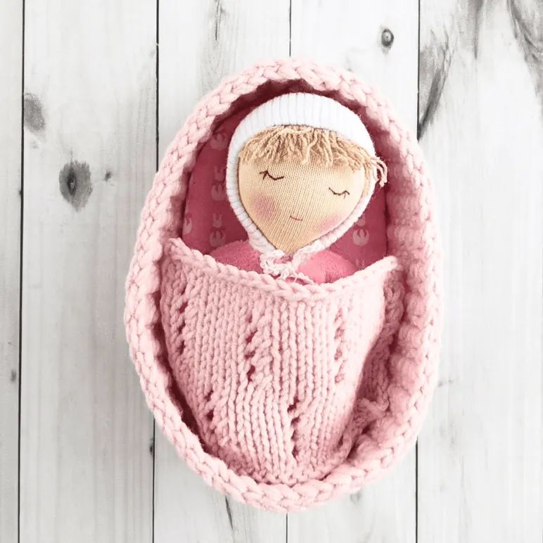 ляля в колыбельке ручная работа