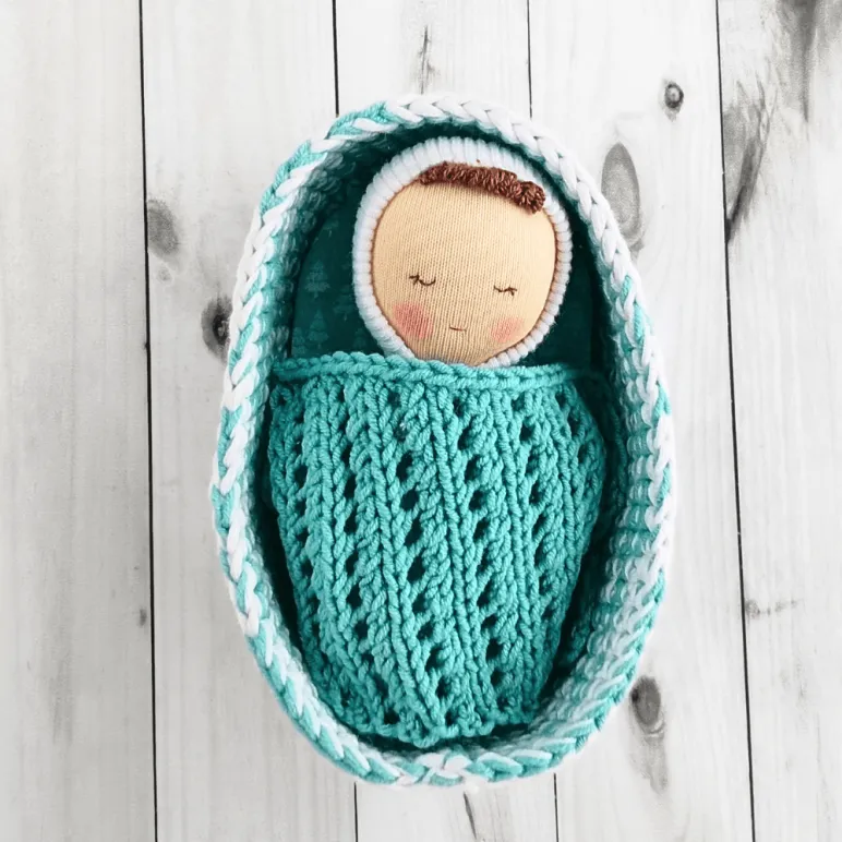 ляля в колыбельке ручная работа