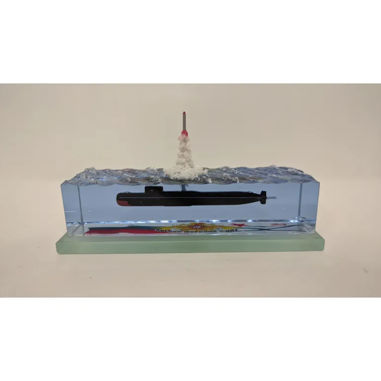 Подводная лодка 667А "Навага" с пуском ракеты