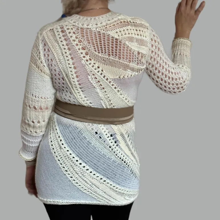 АЖУР удлиненный винтажный джемпер