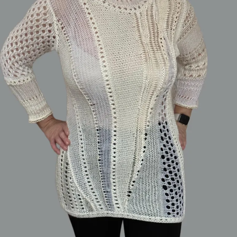 АЖУР удлиненный винтажный джемпер