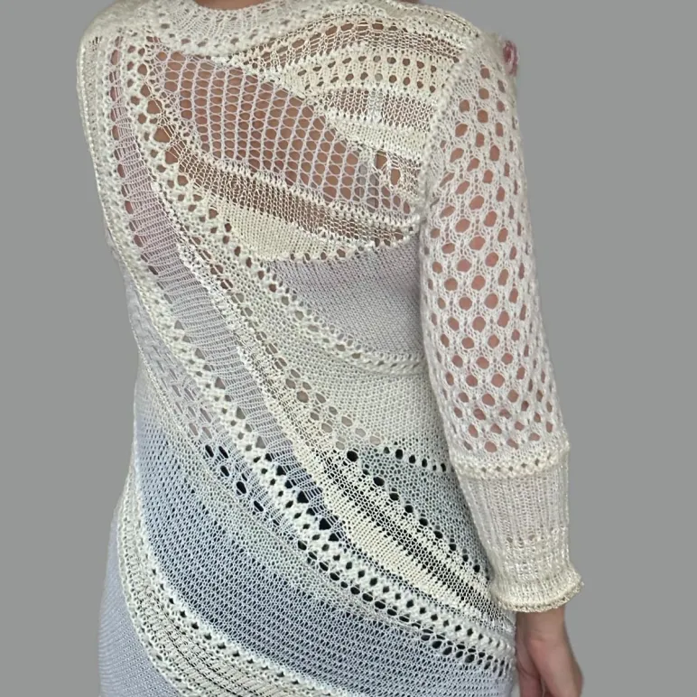 АЖУР удлиненный винтажный джемпер