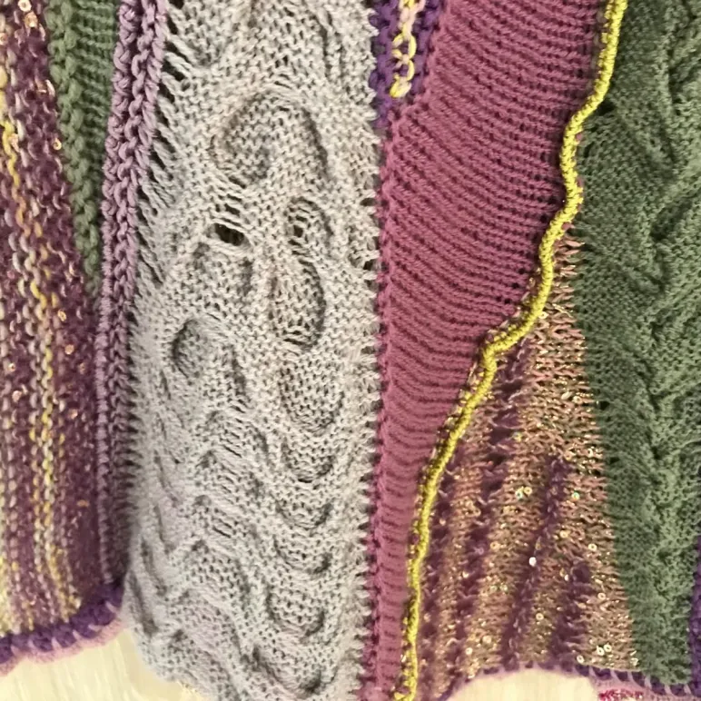 ЛИЛОВЫЙ ТУМАН Винтажный авторский джемпер