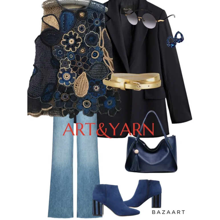 КОРОЛЕВСКИЙ СИНИЙ женский вязаный жилет