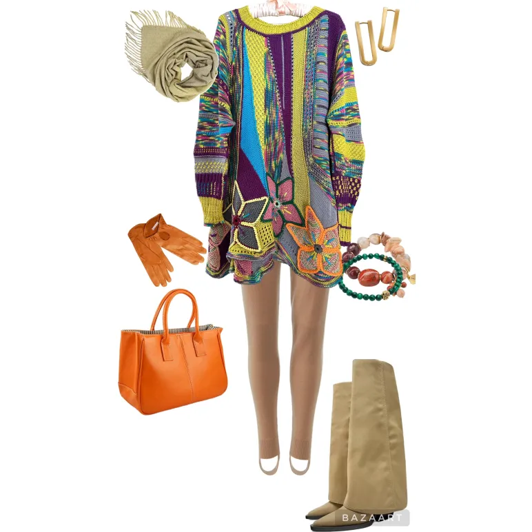 ЦВЕТЫ авторский джемпер с принтом