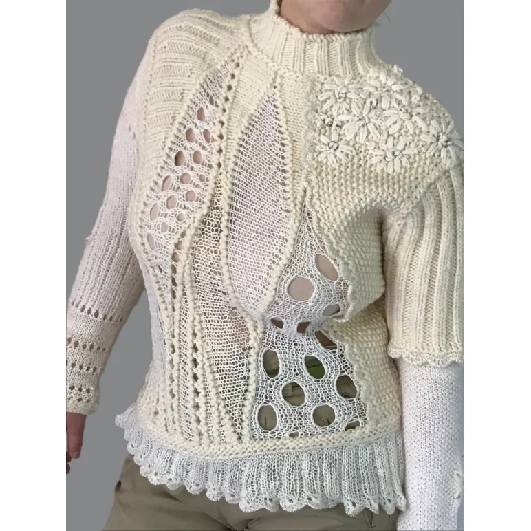 БЕЛЫЙ АКЦЕНТ женский винтажный свитер
