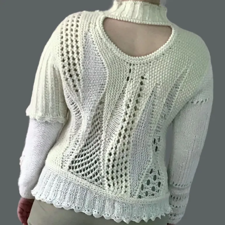 БЕЛЫЙ АКЦЕНТ женский винтажный свитер