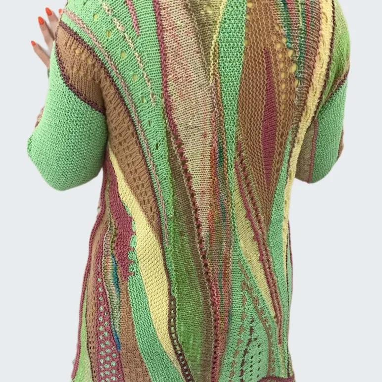 НЕЖНОЕ ЛЕТО летний кардиган в технике фриформ