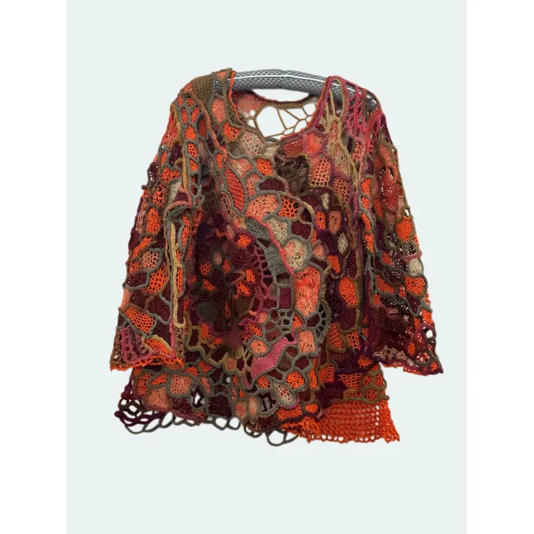 ФРАНЦУЗСКИЕ ЗАПЛАТКИ джемпер в технике фриформ