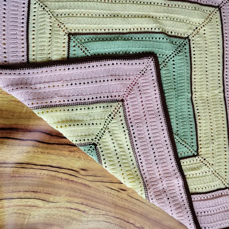 плед вязаный из хлопка детский летний