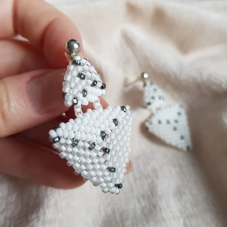 Серьги "Серебряные капли"