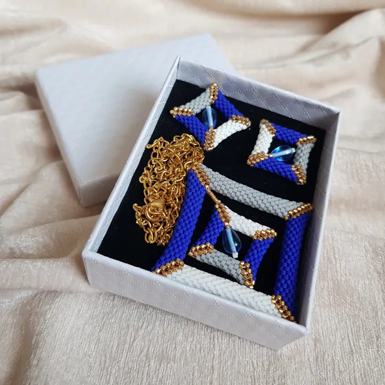 Кулон и серьги "Небесные переходы"