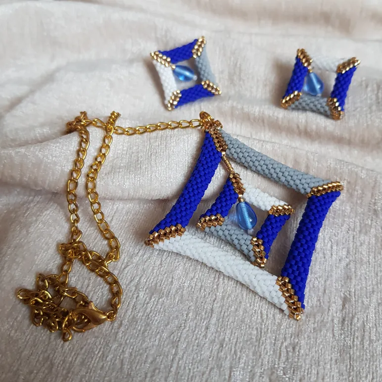 Кулон и серьги "Небесные переходы"