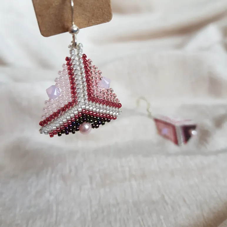 ​Брошь-орден-подвеска и Серьги "Воздушная сливка"