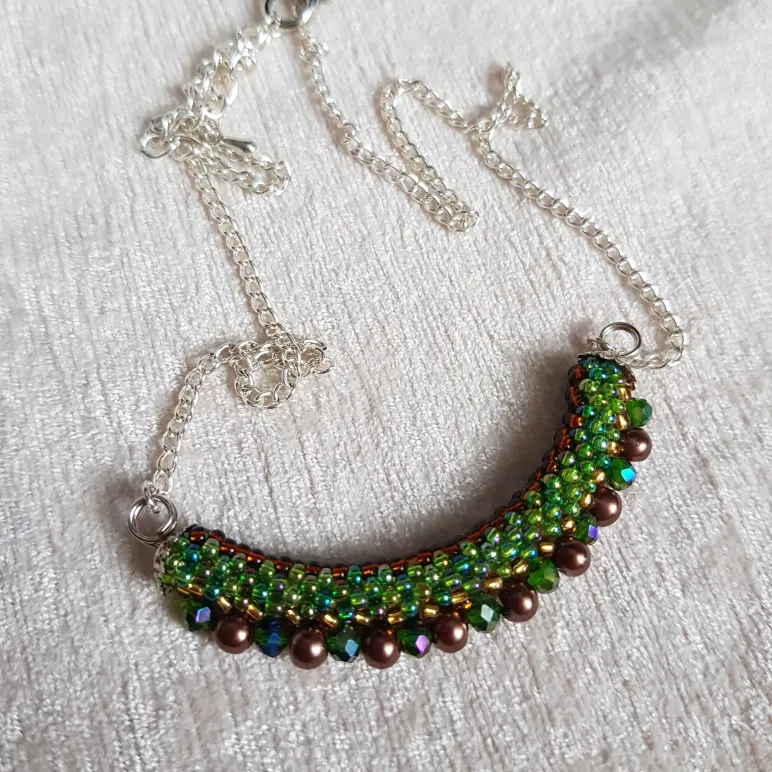 Двухстороннее колье "Радуга" из бисера
