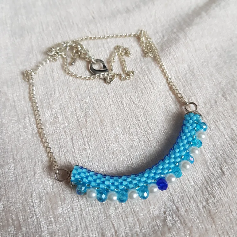 Двухстороннее колье "Радуга" из бисера