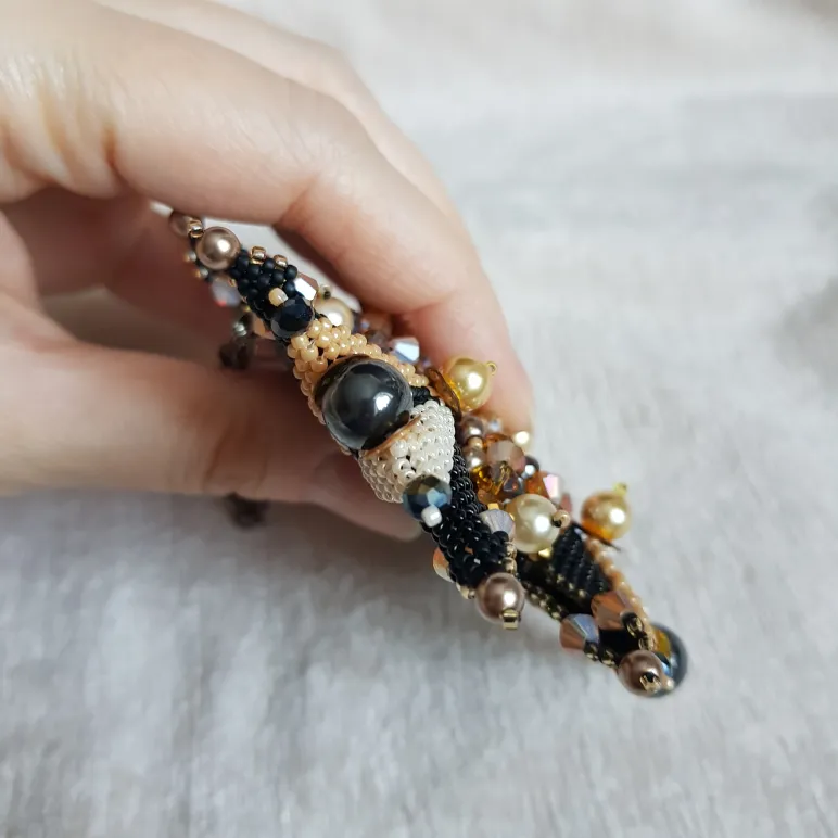 Брошь-орден-подвеска и Серьги "Гематит"