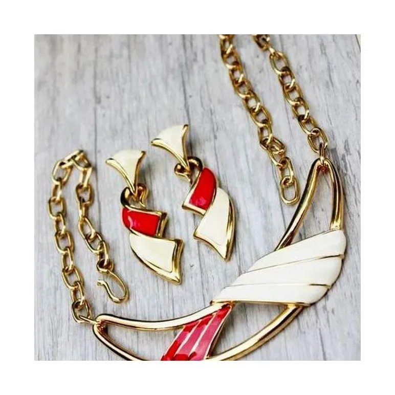 Винтажный, коллекционный комплект, колье и серьги MONET