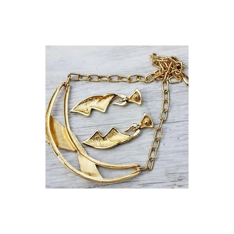 Винтажный, коллекционный комплект, колье и серьги MONET