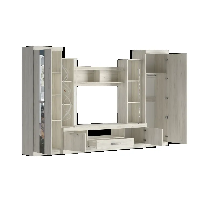 Мебель для гостиной стенка Атлантида - 2Б Цвет крафт белый