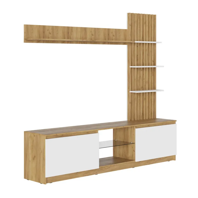 Мебель для гостиной стенка БОСТОН НМ-001 цвет белый МДФ